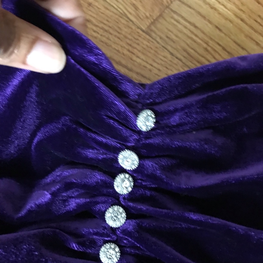 Zara Elegant Purple Velour Top and Skirt Set NWT - Picture 6 of 13